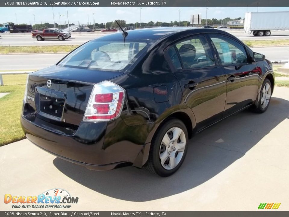 2008 Nissan Sentra 2.0 Super Black / Charcoal/Steel Photo #2