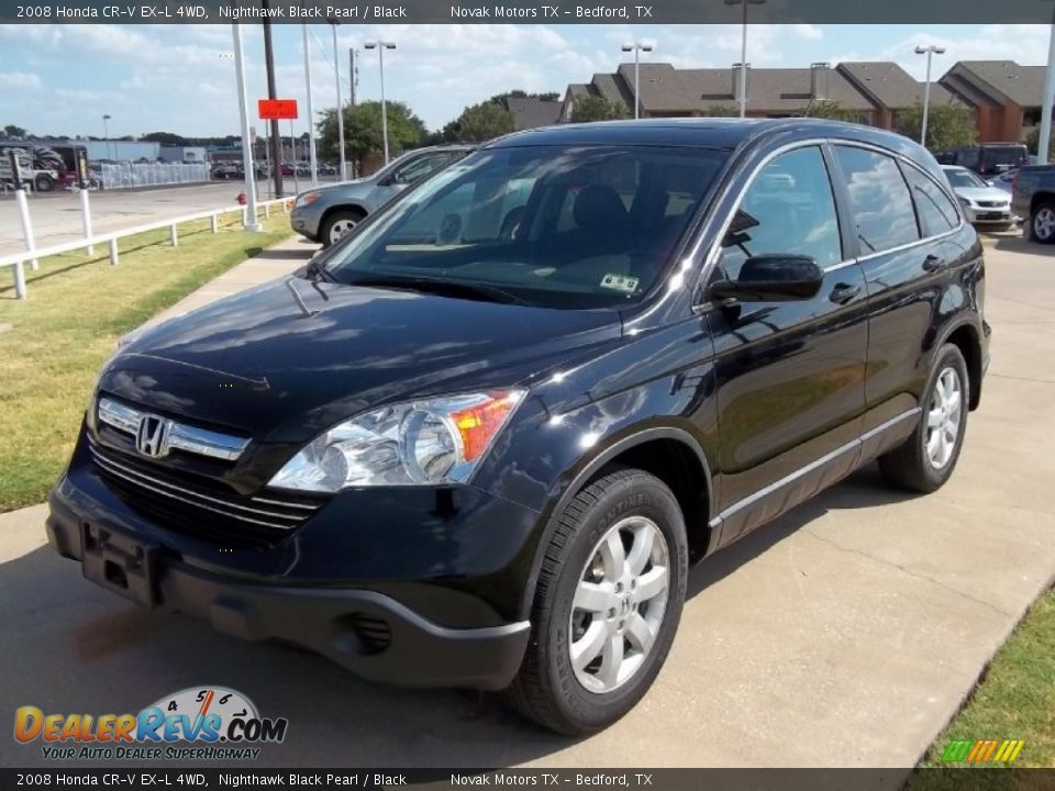 2008 Honda CR-V EX-L 4WD Nighthawk Black Pearl / Black Photo #1