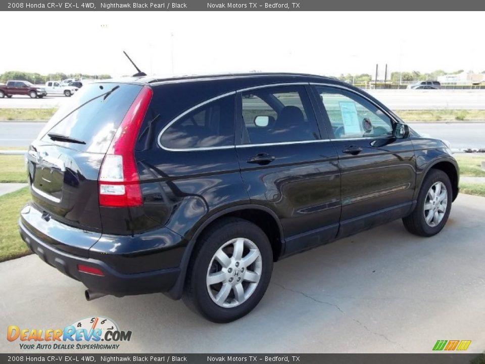 2008 Honda CR-V EX-L 4WD Nighthawk Black Pearl / Black Photo #3