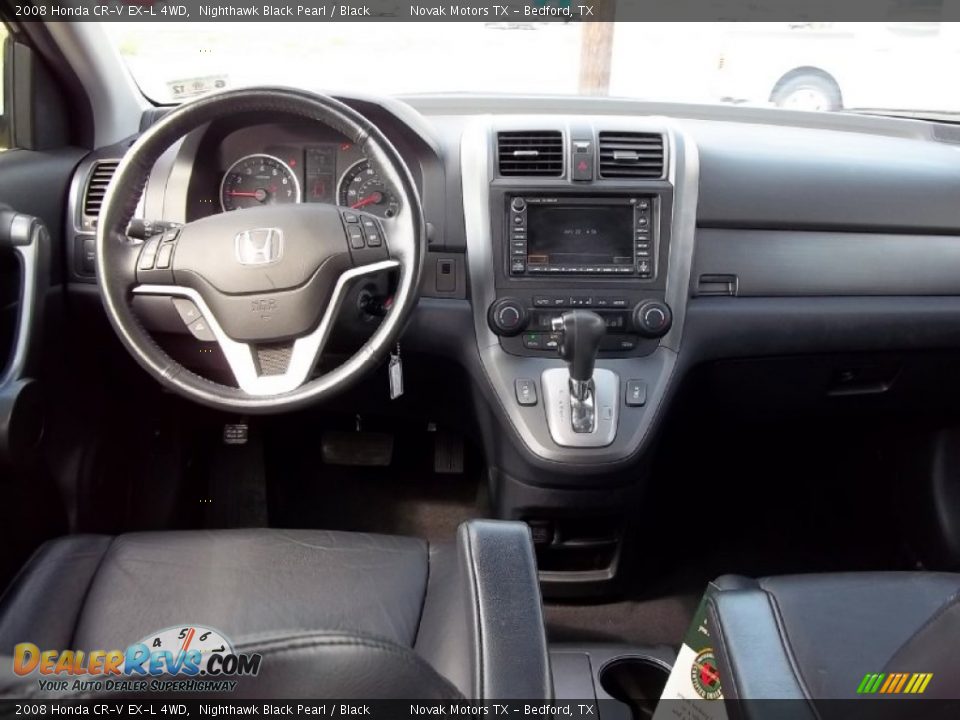 2008 Honda CR-V EX-L 4WD Nighthawk Black Pearl / Black Photo #5