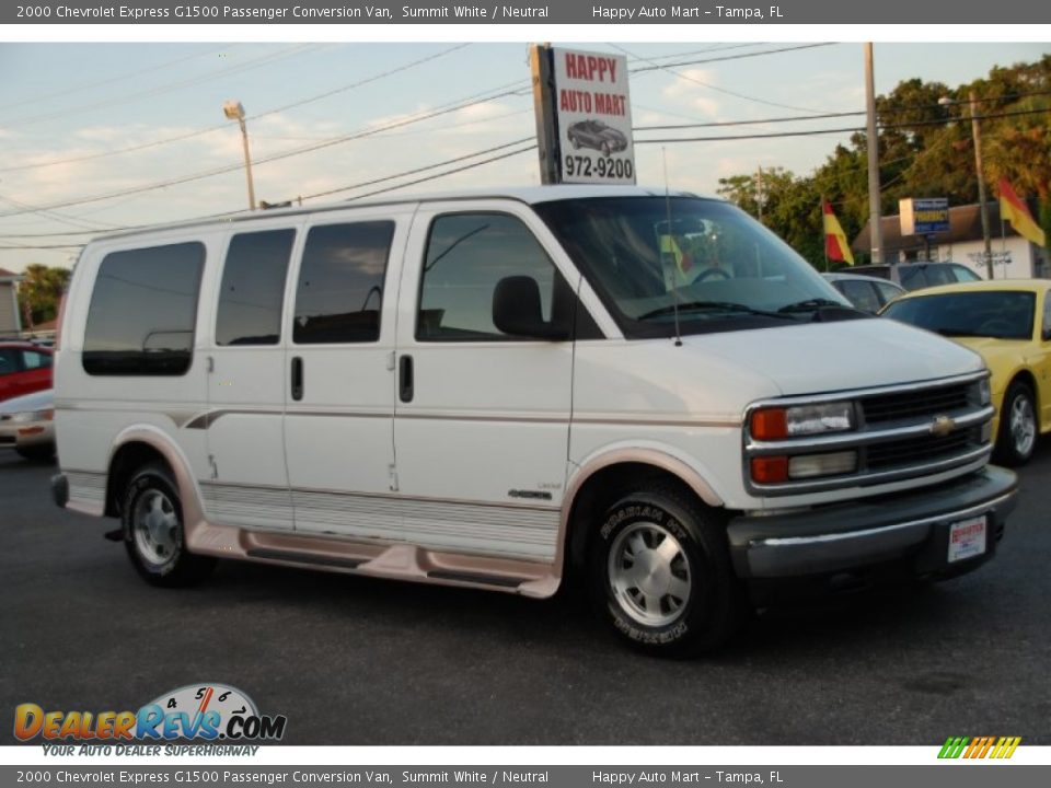 2000 Chevrolet Express G1500 Passenger Conversion Van Summit White / Neutral Photo #10