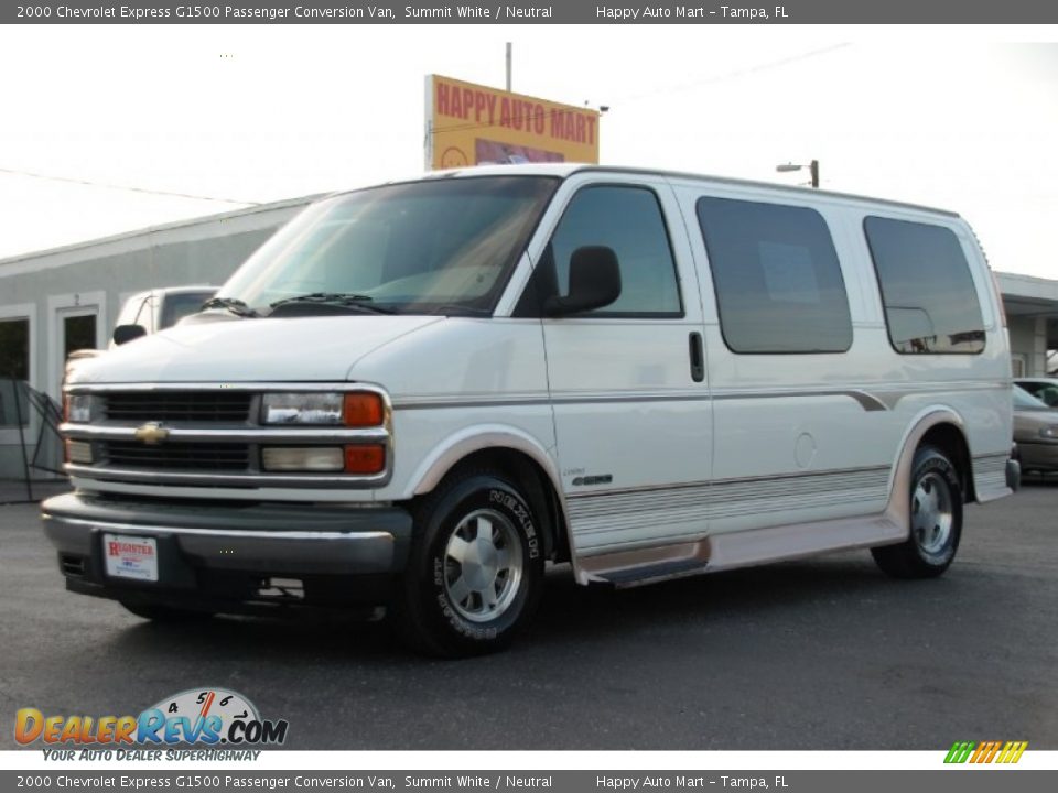 2000 Chevrolet Express G1500 Passenger Conversion Van Summit White / Neutral Photo #11