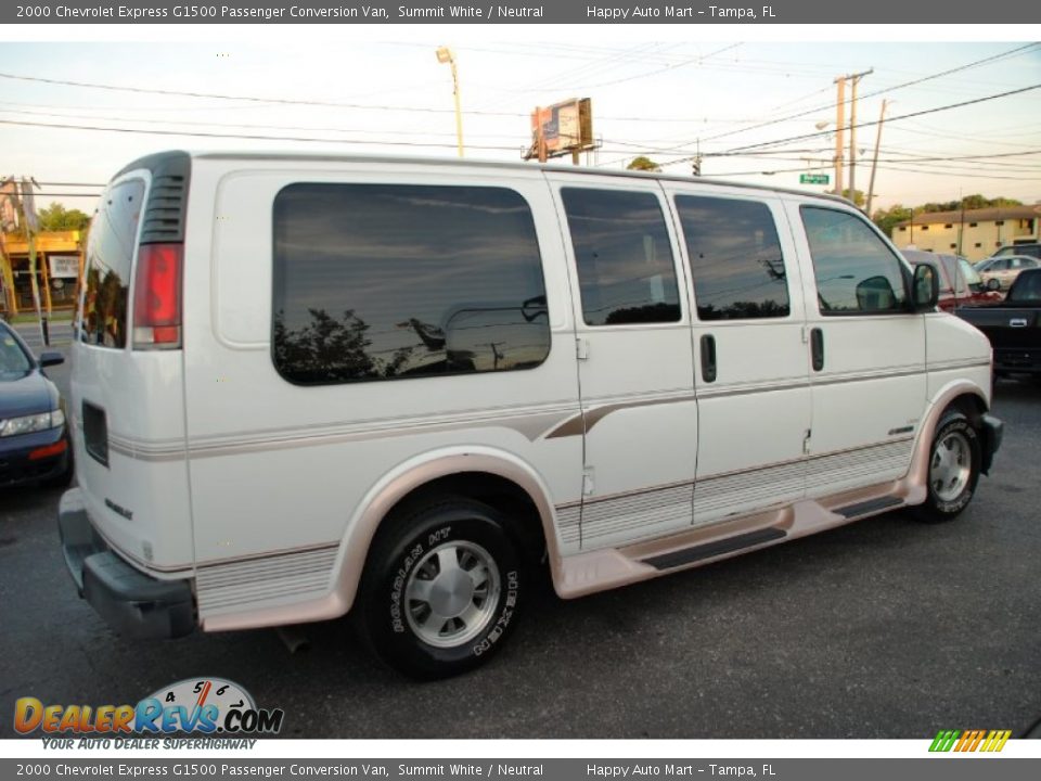 2000 Chevrolet Express G1500 Passenger Conversion Van Summit White / Neutral Photo #12