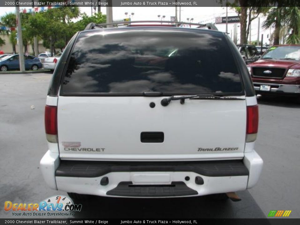 2000 Chevrolet Blazer Trailblazer Summit White / Beige Photo #7