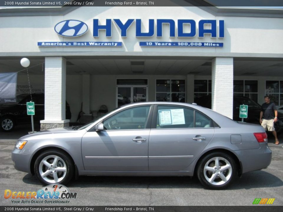 2008 Hyundai Sonata Limited V6 Steel Gray / Gray Photo #1