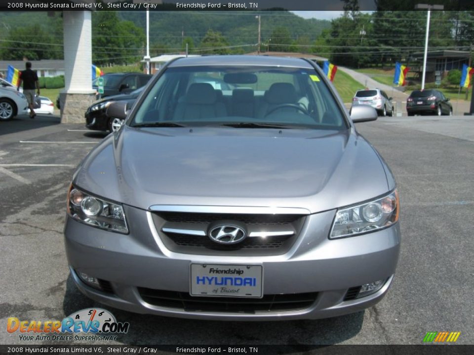 2008 Hyundai Sonata Limited V6 Steel Gray / Gray Photo #3