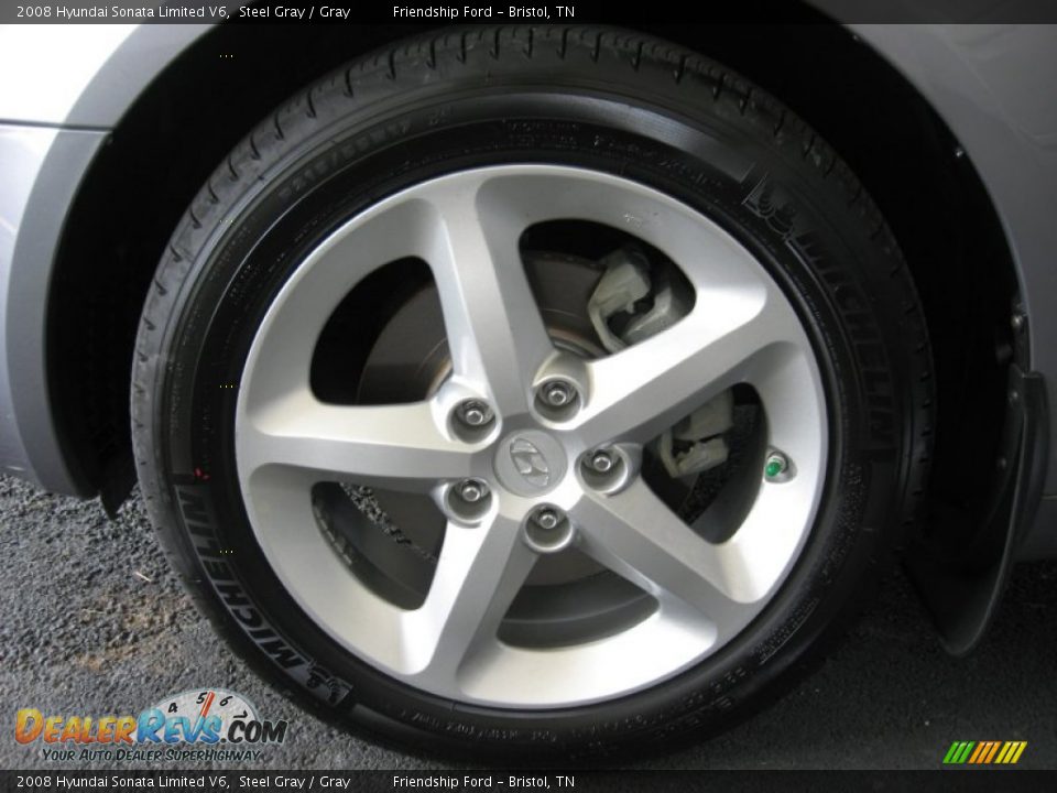 2008 Hyundai Sonata Limited V6 Steel Gray / Gray Photo #11
