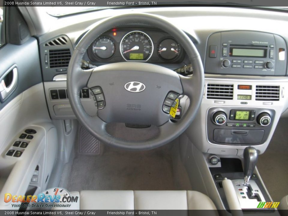 2008 Hyundai Sonata Limited V6 Steel Gray / Gray Photo #25