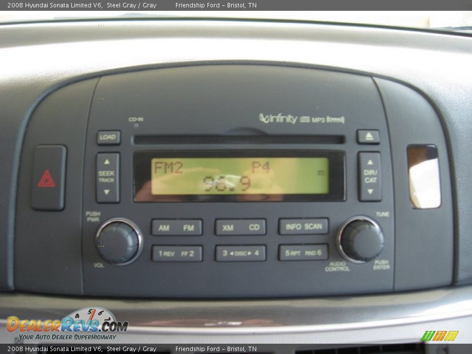 2008 Hyundai Sonata Limited V6 Steel Gray / Gray Photo #27