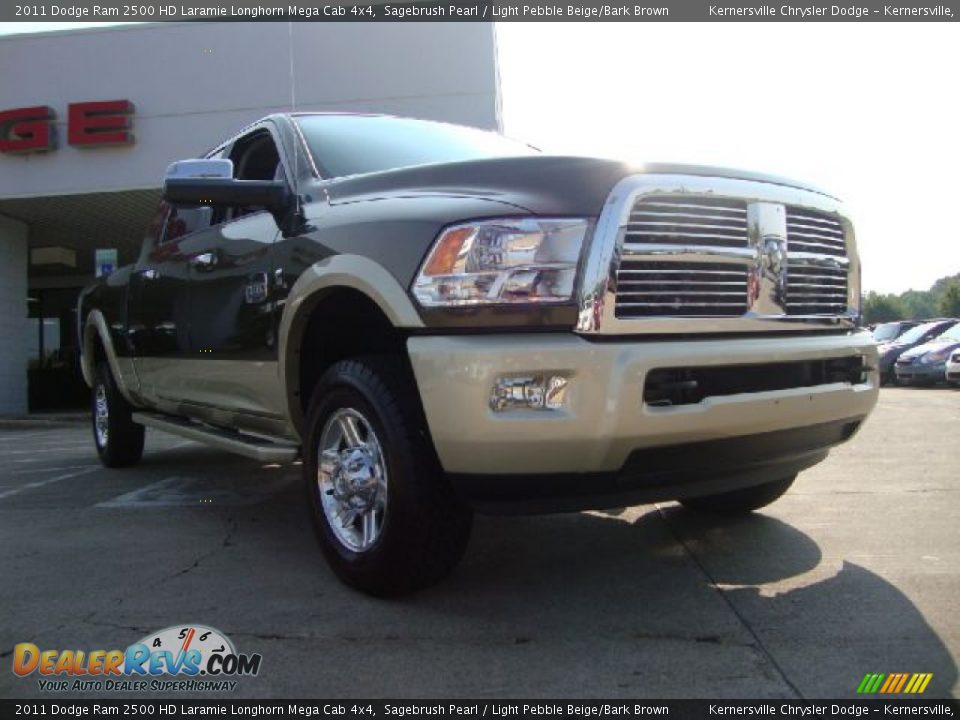 2011 Dodge Ram 2500 HD Laramie Longhorn Mega Cab 4x4 Sagebrush Pearl / Light Pebble Beige/Bark Brown Photo #1