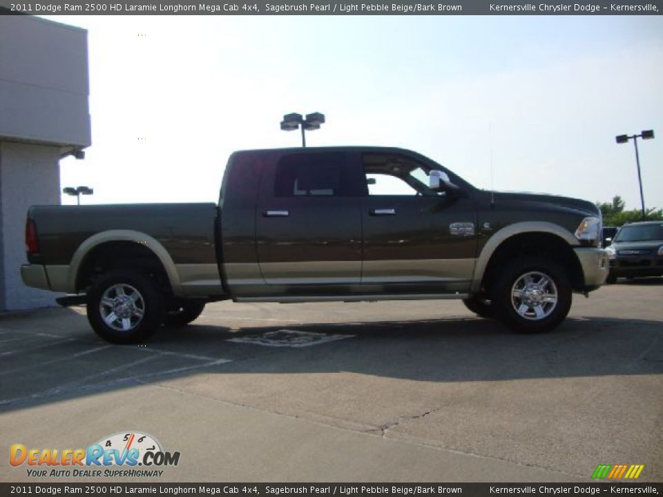 2011 Dodge Ram 2500 HD Laramie Longhorn Mega Cab 4x4 Sagebrush Pearl / Light Pebble Beige/Bark Brown Photo #2