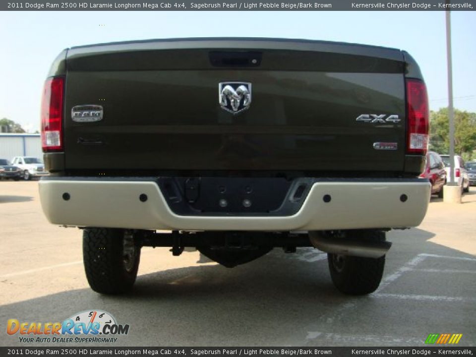 2011 Dodge Ram 2500 HD Laramie Longhorn Mega Cab 4x4 Sagebrush Pearl / Light Pebble Beige/Bark Brown Photo #4