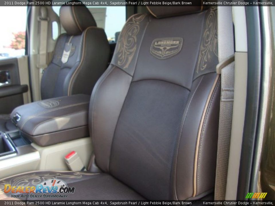 Light Pebble Beige/Bark Brown Interior - 2011 Dodge Ram 2500 HD Laramie Longhorn Mega Cab 4x4 Photo #9