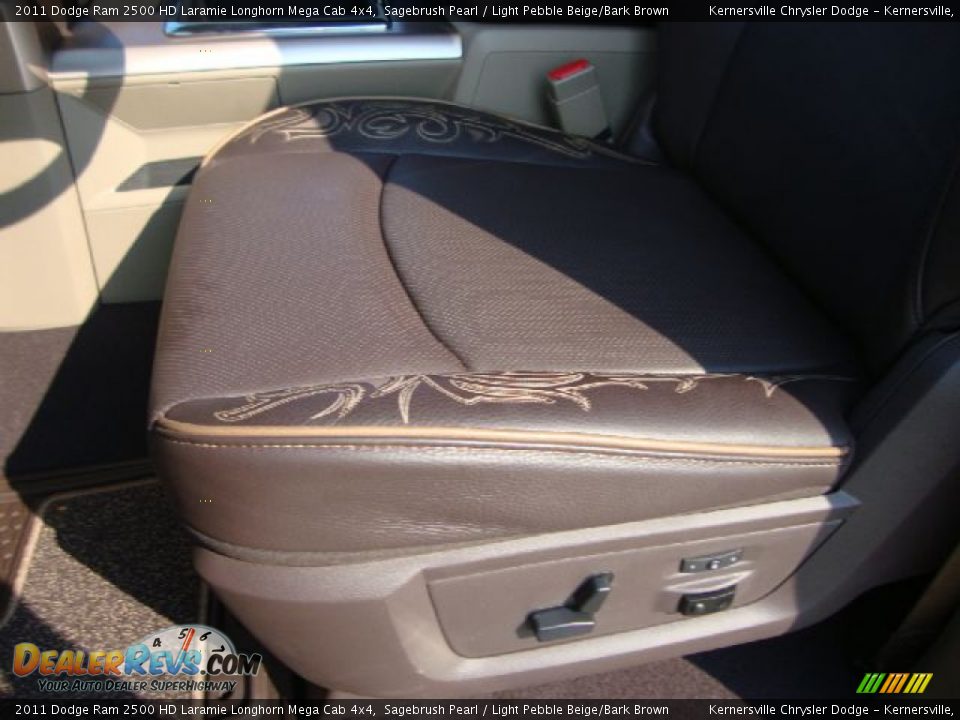 Light Pebble Beige/Bark Brown Interior - 2011 Dodge Ram 2500 HD Laramie Longhorn Mega Cab 4x4 Photo #10