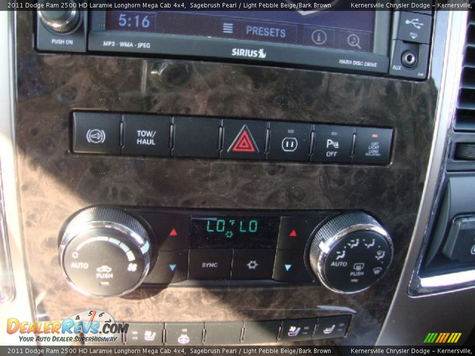 Controls of 2011 Dodge Ram 2500 HD Laramie Longhorn Mega Cab 4x4 Photo #21