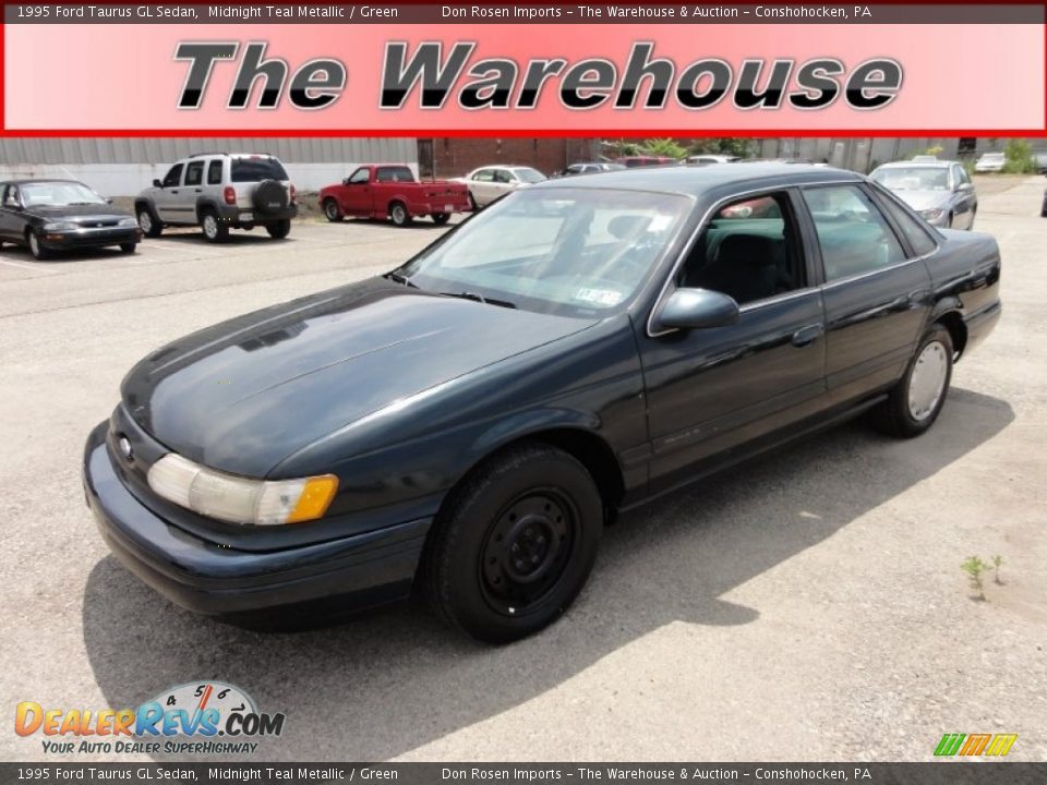 1995 Ford Taurus GL Sedan Midnight Teal Metallic / Green Photo #1
