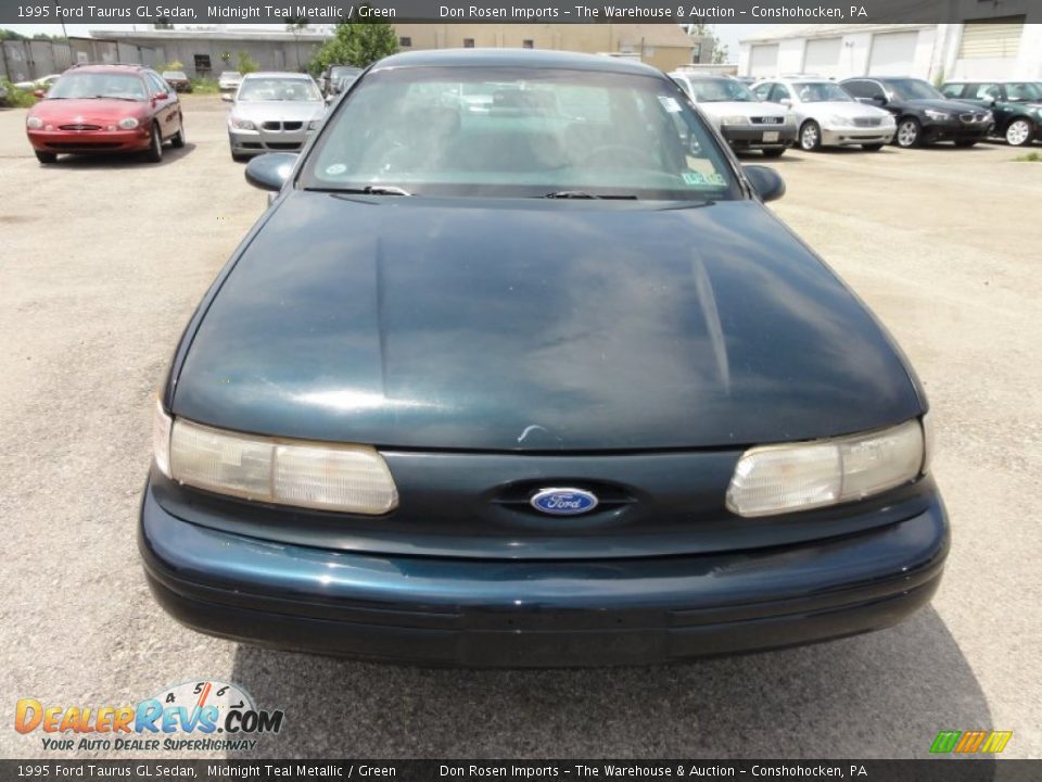 1995 Ford Taurus GL Sedan Midnight Teal Metallic / Green Photo #3