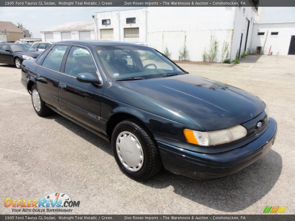 1995 Ford Taurus GL Sedan Midnight Teal Metallic / Green Photo #4