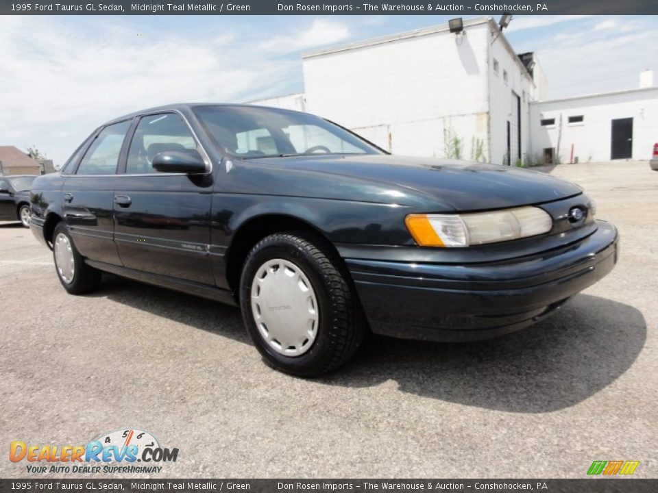 1995 Ford Taurus GL Sedan Midnight Teal Metallic / Green Photo #5