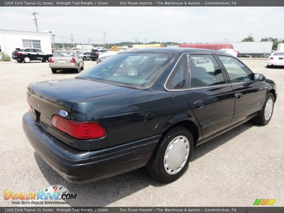 1995 Ford Taurus GL Sedan Midnight Teal Metallic / Green Photo #8