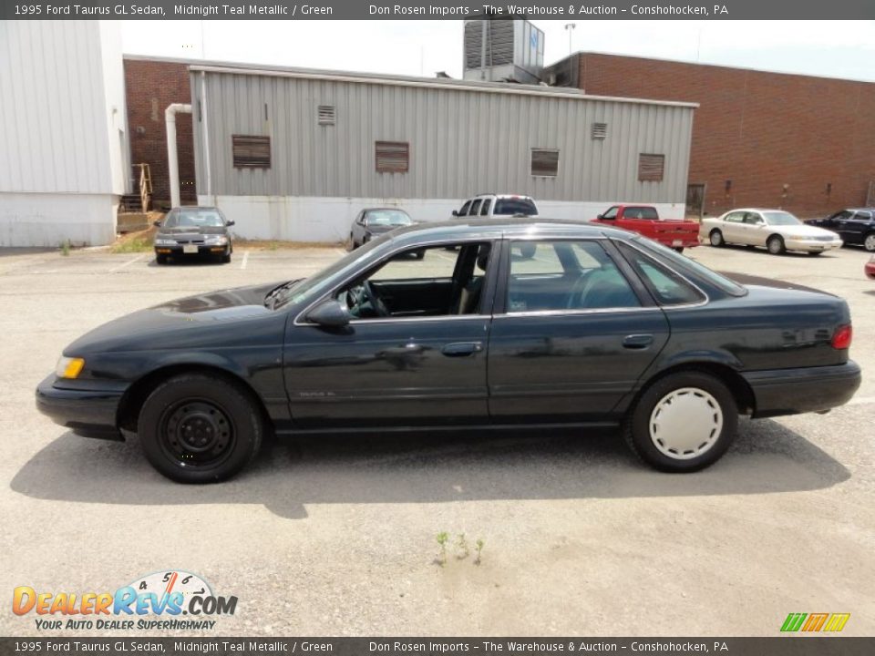 1995 Ford Taurus GL Sedan Midnight Teal Metallic / Green Photo #11