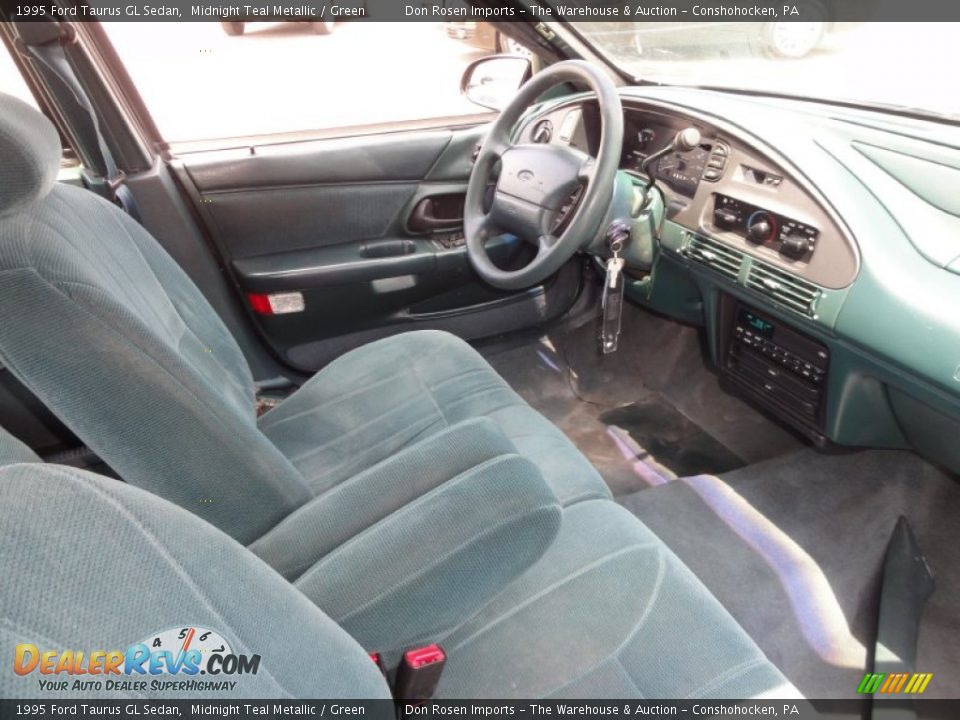 1995 Ford Taurus GL Sedan Midnight Teal Metallic / Green Photo #19