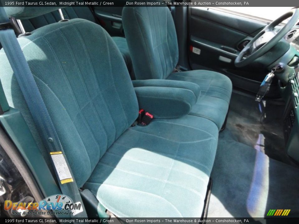 1995 Ford Taurus GL Sedan Midnight Teal Metallic / Green Photo #21