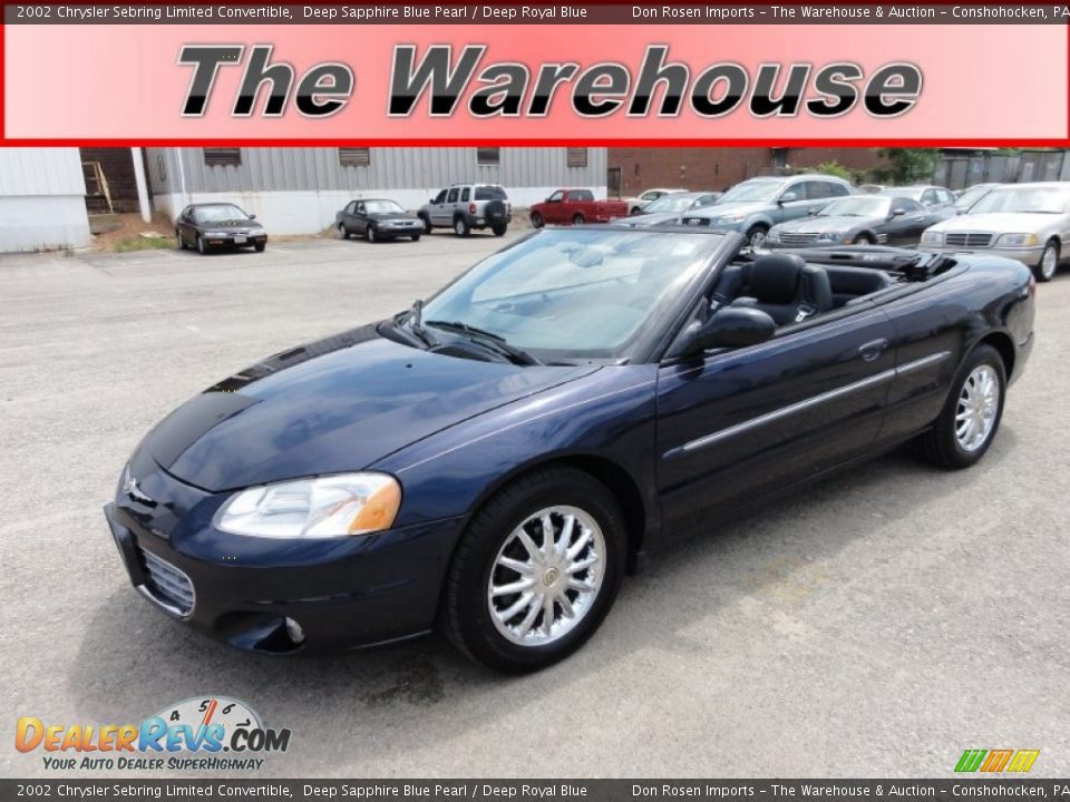 2002 Chrysler Sebring Limited Convertible Deep Sapphire Blue Pearl / Deep Royal Blue Photo #1