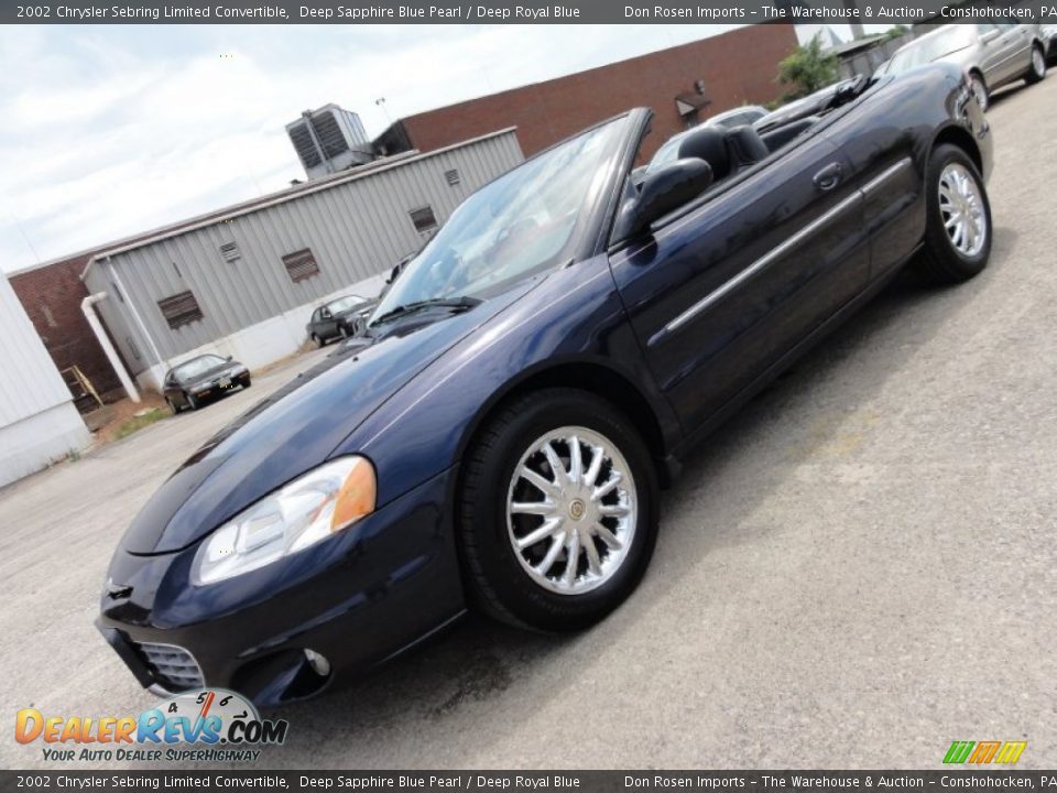 2002 Chrysler Sebring Limited Convertible Deep Sapphire Blue Pearl / Deep Royal Blue Photo #2
