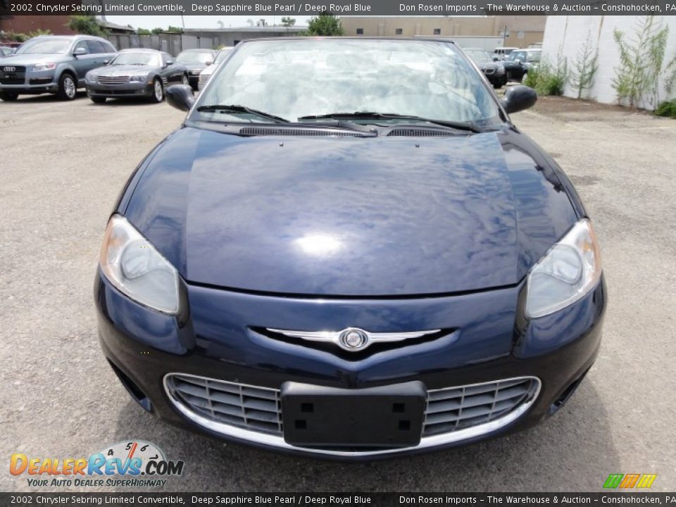 2002 Chrysler Sebring Limited Convertible Deep Sapphire Blue Pearl / Deep Royal Blue Photo #3