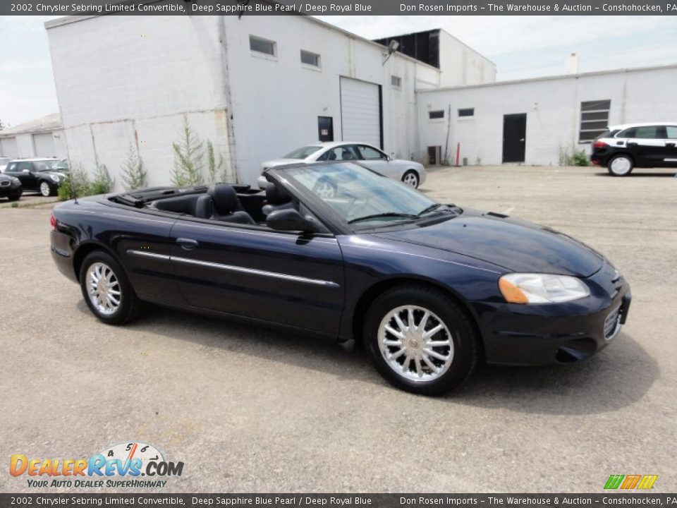 Deep Sapphire Blue Pearl 2002 Chrysler Sebring Limited Convertible Photo #6