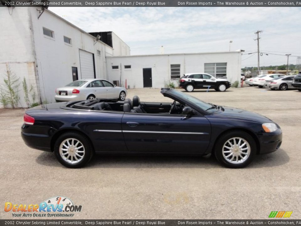 Deep Sapphire Blue Pearl 2002 Chrysler Sebring Limited Convertible Photo #7