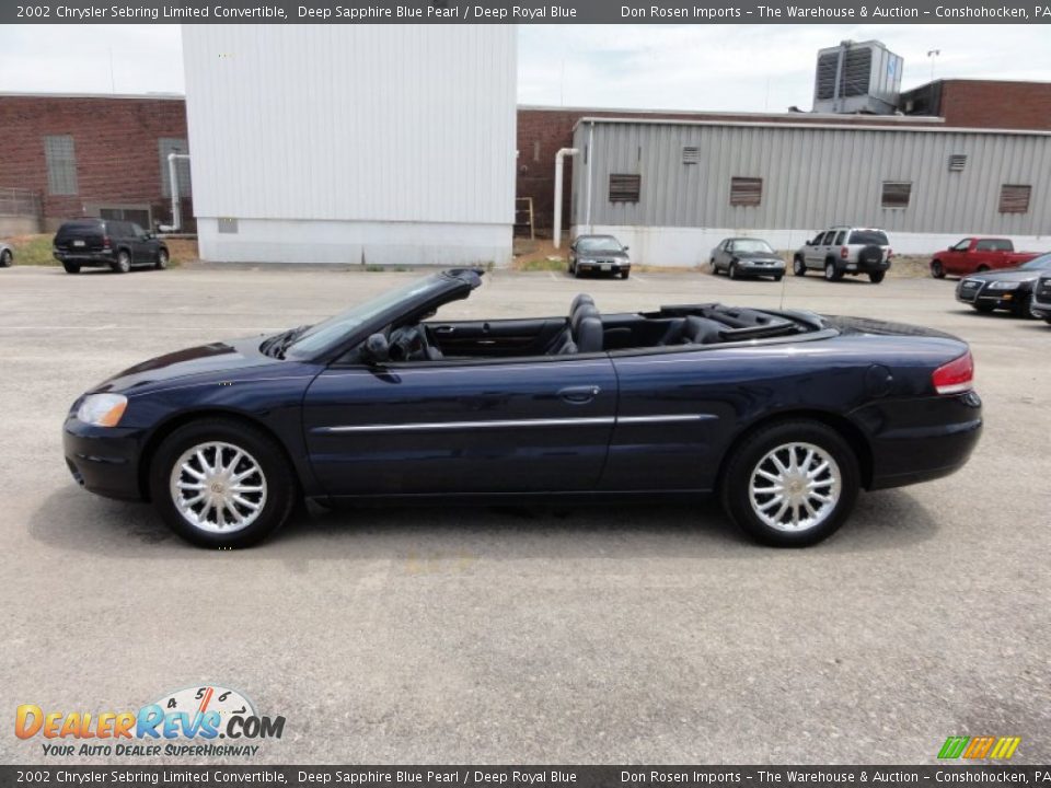 Deep Sapphire Blue Pearl 2002 Chrysler Sebring Limited Convertible Photo #11