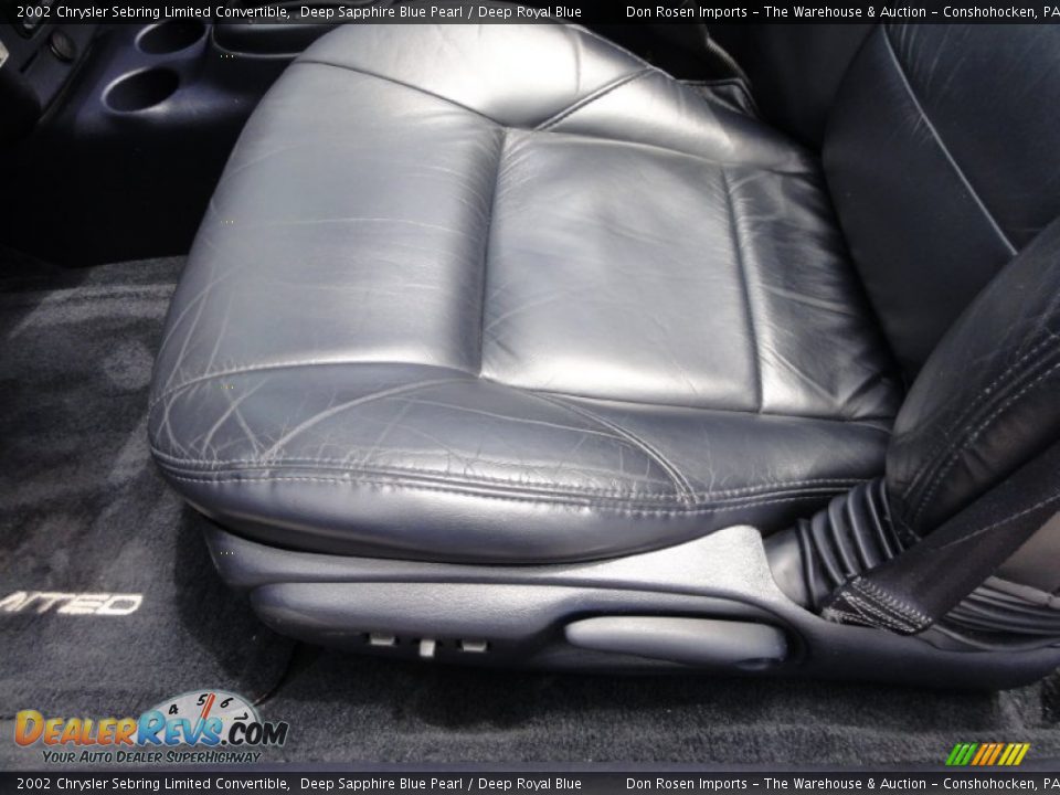 2002 Chrysler Sebring Limited Convertible Deep Sapphire Blue Pearl / Deep Royal Blue Photo #16