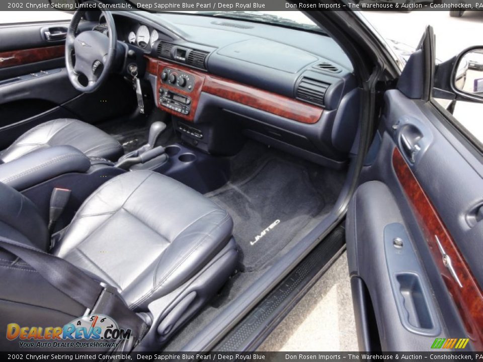 2002 Chrysler Sebring Limited Convertible Deep Sapphire Blue Pearl / Deep Royal Blue Photo #18