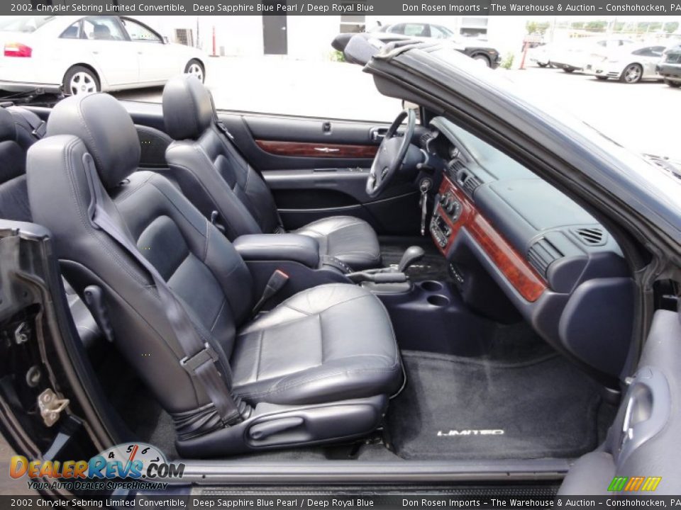 Deep Royal Blue Interior - 2002 Chrysler Sebring Limited Convertible Photo #20