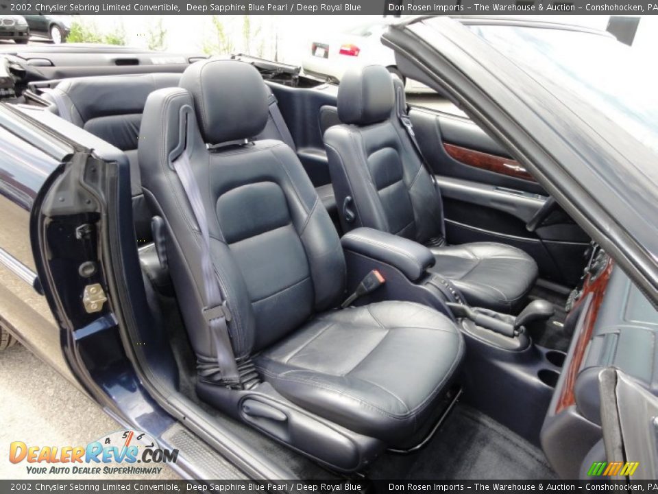 Deep Royal Blue Interior - 2002 Chrysler Sebring Limited Convertible Photo #21
