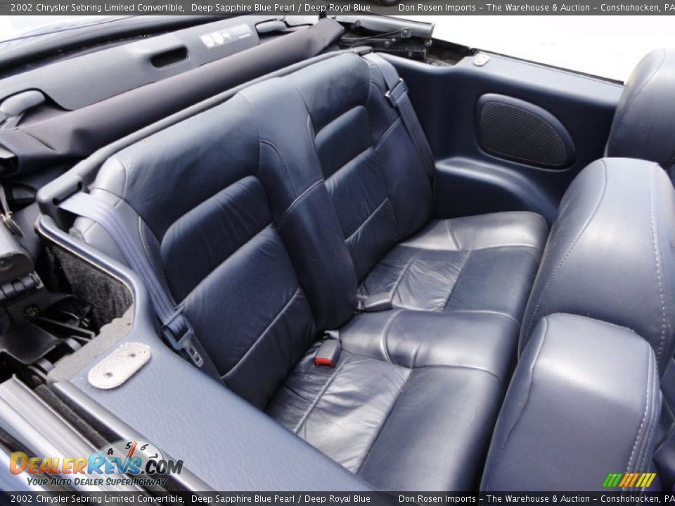 Deep Royal Blue Interior - 2002 Chrysler Sebring Limited Convertible Photo #23