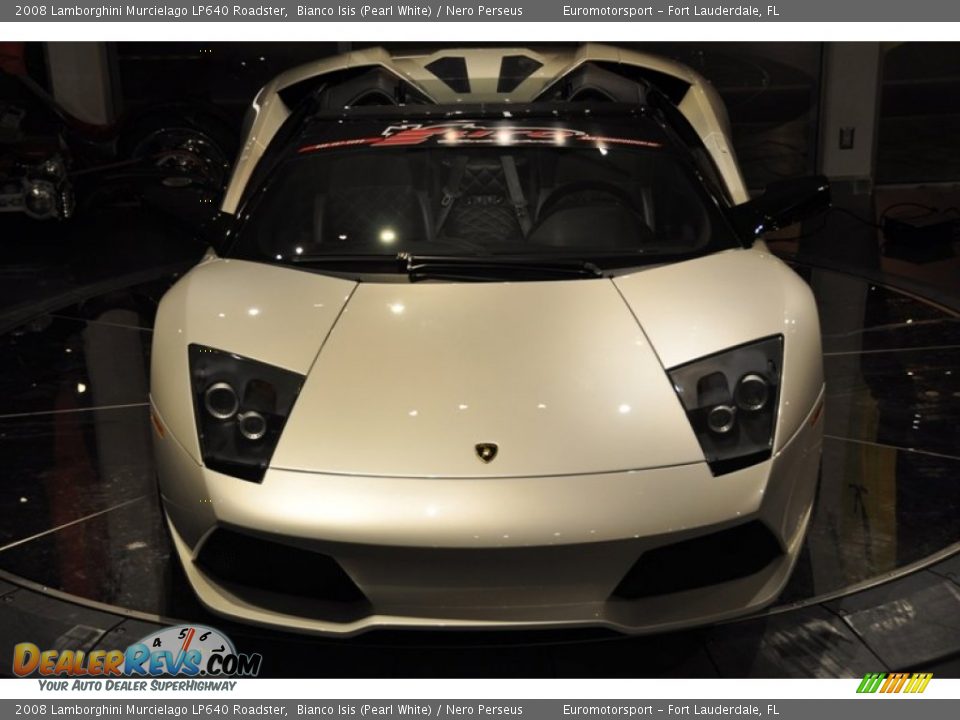 2008 Lamborghini Murcielago LP640 Roadster Bianco Isis (Pearl White) / Nero Perseus Photo #4