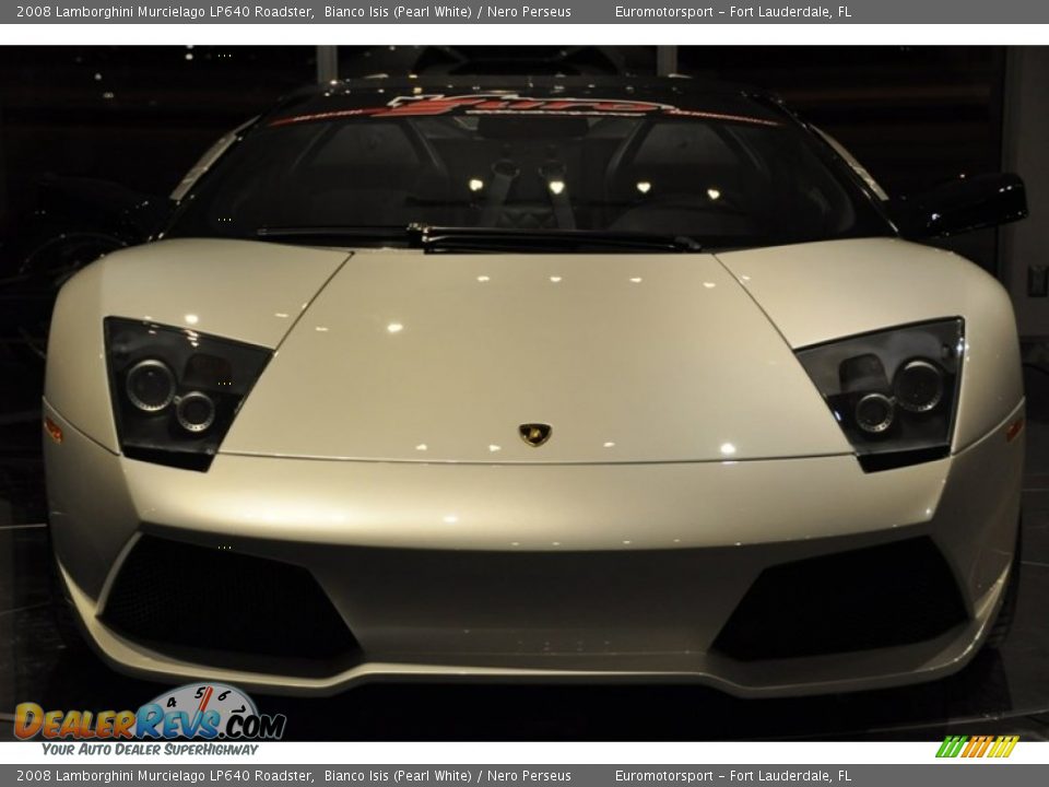 2008 Lamborghini Murcielago LP640 Roadster Bianco Isis (Pearl White) / Nero Perseus Photo #5