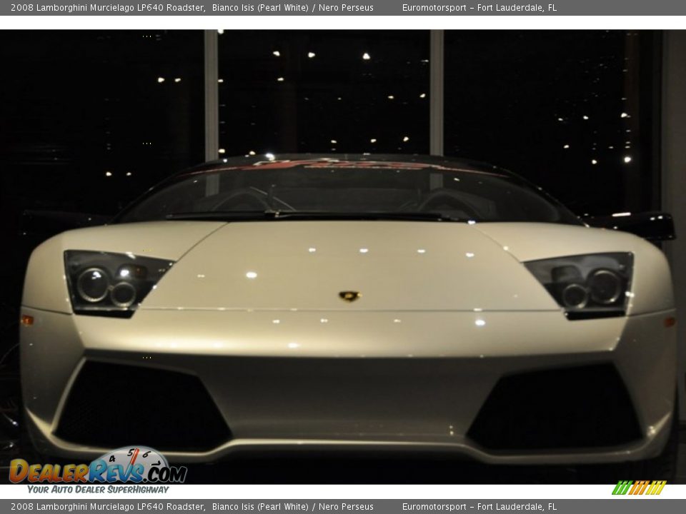 2008 Lamborghini Murcielago LP640 Roadster Bianco Isis (Pearl White) / Nero Perseus Photo #6