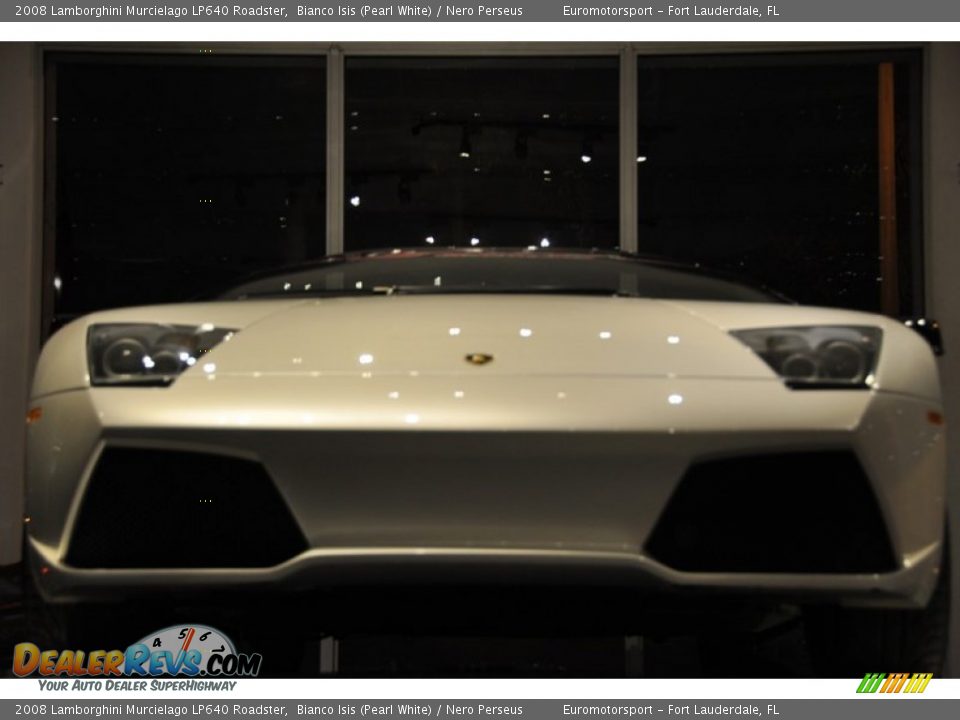 2008 Lamborghini Murcielago LP640 Roadster Bianco Isis (Pearl White) / Nero Perseus Photo #7