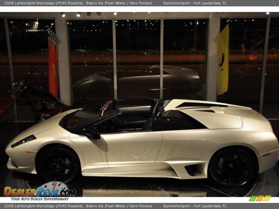 Bianco Isis (Pearl White) 2008 Lamborghini Murcielago LP640 Roadster Photo #11