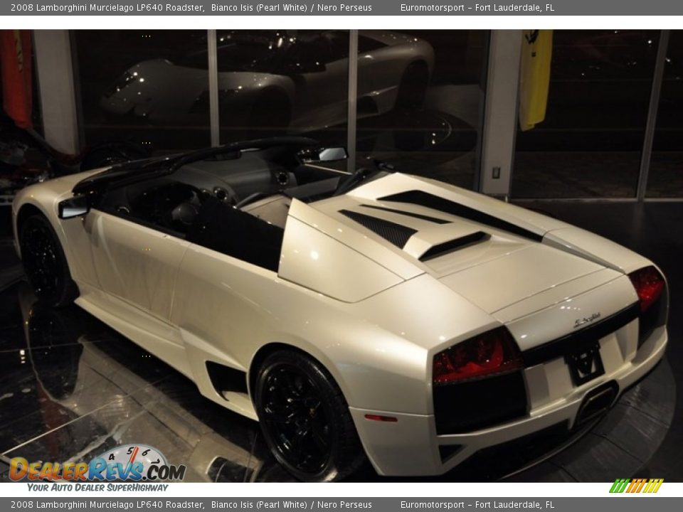 2008 Lamborghini Murcielago LP640 Roadster Bianco Isis (Pearl White) / Nero Perseus Photo #14