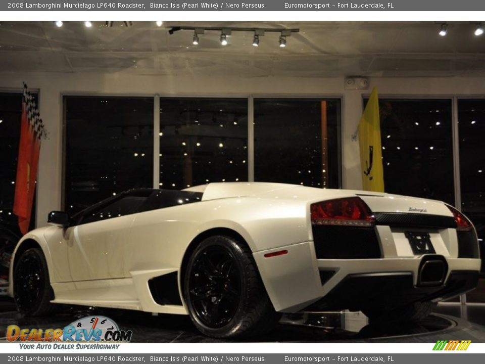 2008 Lamborghini Murcielago LP640 Roadster Bianco Isis (Pearl White) / Nero Perseus Photo #16