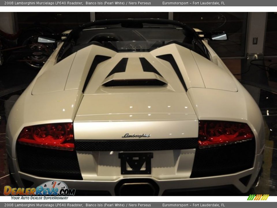 2008 Lamborghini Murcielago LP640 Roadster Bianco Isis (Pearl White) / Nero Perseus Photo #17