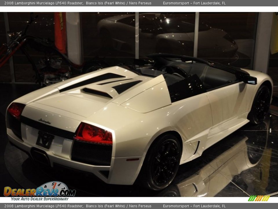 2008 Lamborghini Murcielago LP640 Roadster Bianco Isis (Pearl White) / Nero Perseus Photo #20