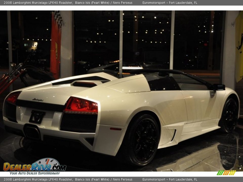 2008 Lamborghini Murcielago LP640 Roadster Bianco Isis (Pearl White) / Nero Perseus Photo #21