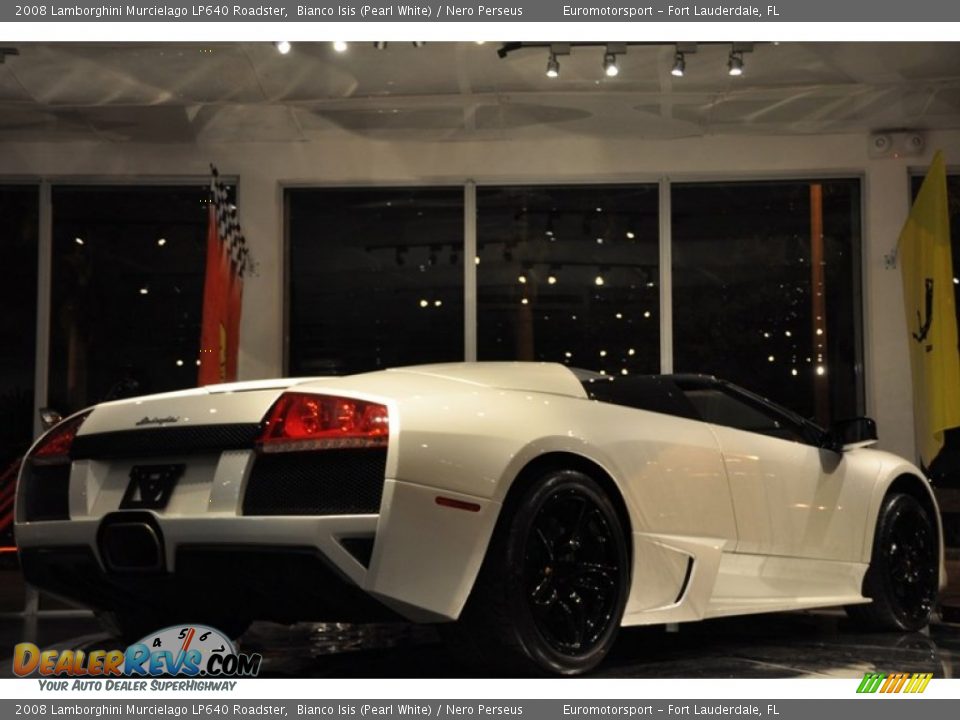 2008 Lamborghini Murcielago LP640 Roadster Bianco Isis (Pearl White) / Nero Perseus Photo #22