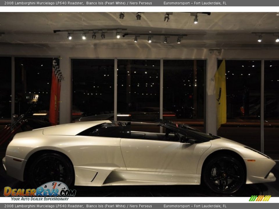 2008 Lamborghini Murcielago LP640 Roadster Bianco Isis (Pearl White) / Nero Perseus Photo #24